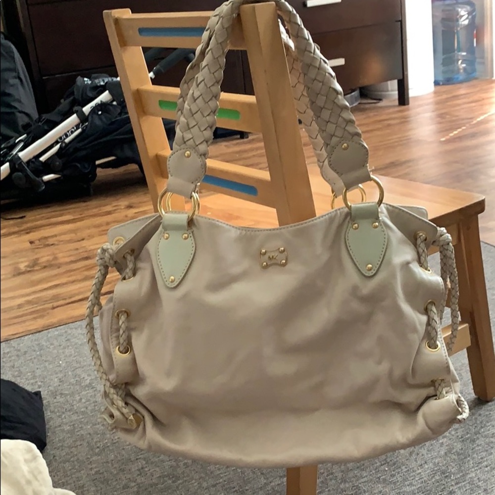 🟢 Michael Kors Light Grey Large Bag Handbag